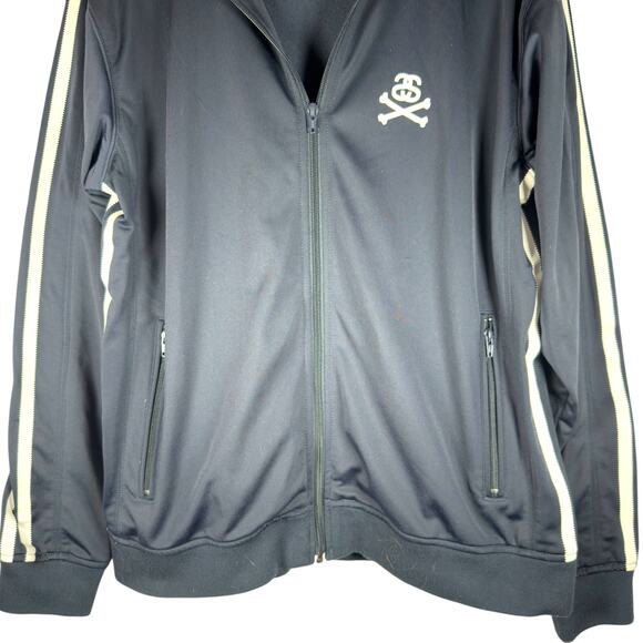 Stussy Vintage 90’s Skull & Bones Track Jacket Men’s XL - Skater Streetwear Punk - Picture 9 of 14